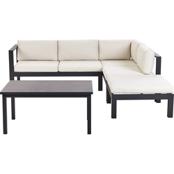 Beliani MESSINA - Loungeset-Wit-Aluminium