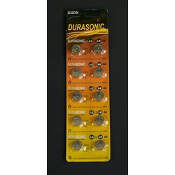 5 stuks - Blister 10 stuks knoopce lampjes batterij Durasonic