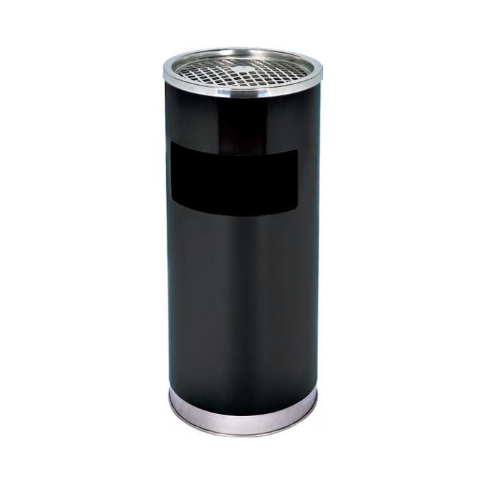 Decopatent® Staande Asbak met RVS Afvalbak - Asbak Voor Buiten - Vloerasbak - Buitenasbak Groot - Rookpaal - Asbakken - 25x25x60 - 