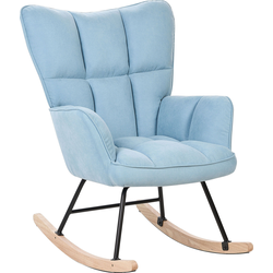 Beliani OULU - Schommelfauteuil-Blauw-Polyester