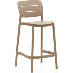 Kave Home - Morella tuinstoel van beige kunststof, 65 cm hoog