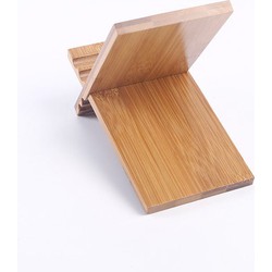 Decopatent® Universele telefoonhouder - Tablethouder - bamboe hout telefoon houder - tablet - IPad houder - standaard voor gsm