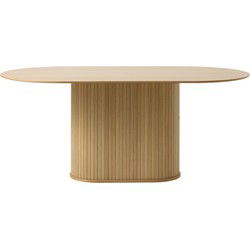 Eettafel Nola Ovaal Naturel Eiken 95x180cm - Giga Living