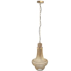 PTMD Elvira Gold iron hanginglamp antique onion shape