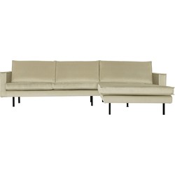 BePureHome Rodeo Chaise Longue Rechts - Polyester - Groen - 85x300x86