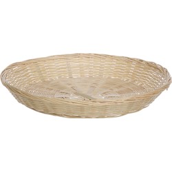 Broodmand rond - bamboe hout - D30 cm - mandje rotan/riet - broodmand