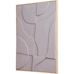 Femme reliëf wanddecoratie grijs - versie 1 - 70 x 50 cm