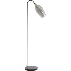 Light&living Vloerlamp 67x30,5x160 cm LUKARO glas smoke+mat zwart