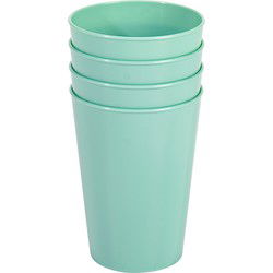 Hega onbreekbare drinkglazen - 4x - kunststof - groen - 300 ml - Drinkglazen