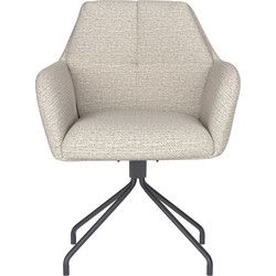 Eetkamerstoel Pete Off-White Spider Swivel - Giga Meubel