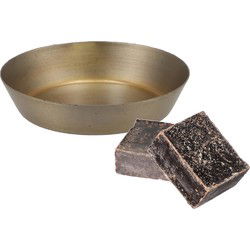Amberblokjes/geurblokjes cadeauset - musk geur - inclusief schaaltje - Amberblokjes