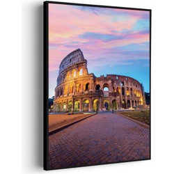 Muurwerken Akoestisch Schilderij - Het Colosseum Rome 01 - Geluidsdempend Wandpaneel - Wanddecoratie - Geluidsisolatie - PRO (AW 0.90) XXL (107X150)