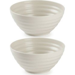 Plasticforte Schaaltjes - 4x - beige - kunststof - 14 x 6.5 cm - kom - Kommetjes