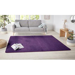 Laagpolig Effen Uni Vloerkleed - Nasty - Paars - 160x240 cm