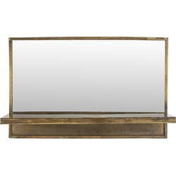 ANLI STYLE Mirror Shelf Feyza Horizontal Brass