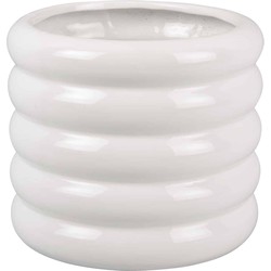 Bloempot Bobbly Glazed - Wit - Ø22cm