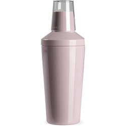 Cocktailshaker van kunststof in het oud roze 500 ml - 23 cm hoog - Cocktailshakers