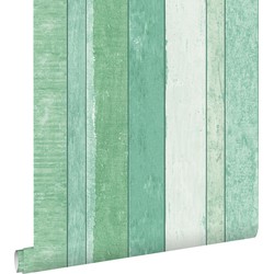 ESTAhome behang sloophout motief groen - 0,53 x 10,05 m - 138983
