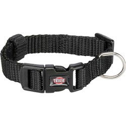 TRIXIE HALSBAND HOND PREMIUM ZWART 15-25X1CM