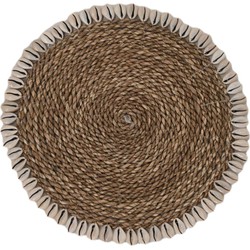 HSM Collection-Ronde Placemat S/6-30x30-Naturel-Zeegras