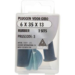 Giboplug 6x35 13 rubber 2 sets