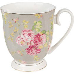 Clayre & Eef Mok Groen Wit Porselein Bloemen