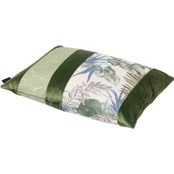 2 stuks! Sierkussen cushion 60x40 Velvet match green - Madison