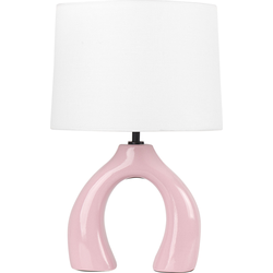 Beliani ABBIE - Tafellamp-Roze-Keramiek