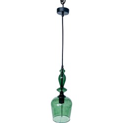 J-line - Hanglamp Baron Glas Groen - 15x15x215cm