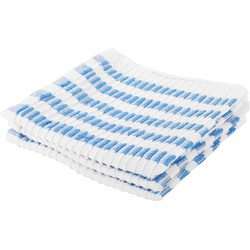 3x stuks blauw/witte badstoffen vaatdoeken / dweiltjes - Vaatdoekjes