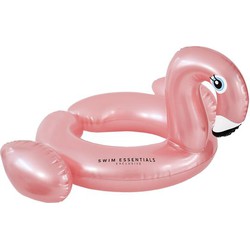 Opblaasbare Rosé Gouden Flamingo Zwemring