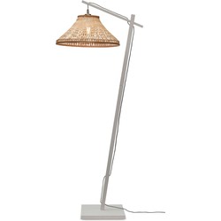 Vloerlamp Tahiti - Bamboe Wit/Naturel - 65x45x150cm