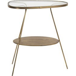 Clayre & Eef Bijzettafel Koperkleurig IJzer
