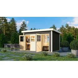 Karibu tuinhuis Tintrup terragrijs, 364 x 244 cm