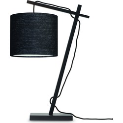 Tafellamp Andes - Bamboe Zwart/Zwart - 30x18x46cm