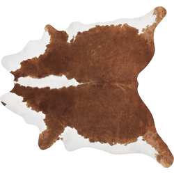 NASQU  - Leer vloerkleed - Bruin/Wit - 3-4 mÂ² - Koeienhuid leer