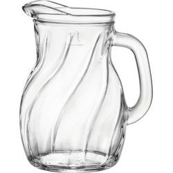 Bormioli Rocco Waterkan - 1 liter - D15 x H19 cm - glas - schenkkan - Waterkannen