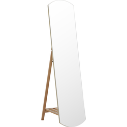 Beliani CHERBOURG - Staande spiegel-Lichte houtkleur-Dennenhout