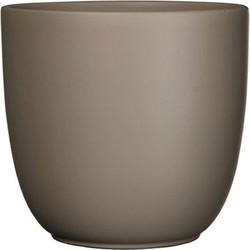 5 stuks - Bloempot Pot rond es/7 tusca 7.5 x 8.5 cm taupe mat Mica