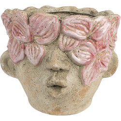 Clayre & Eef Bloempot Beige Terracotta