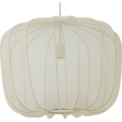 Light & Living - hanglamp - Plumeria - beige wit - textiel - Ø 60cm - E27 - 2963527