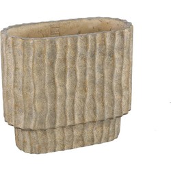 PTMD Bloempot Mitty - 40x20x36 cm - Cement - Bruin