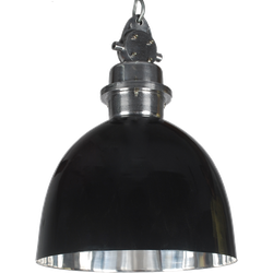 Hanglamp Baretti 35 cm Glans Zwart + Mat Chrome binnenkant