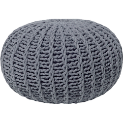 CONRAD - Poef - Donkergrijs - 50 cm - Katoen