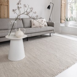 Wollen Vloerkleed Ivoor wit Vik - <a href="https://vloerkledenloods.nl/vloerkleden/wollen-vloerkleed">Wol</a> - 240 x 340 - (XL)