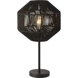 Tafellamp Wicker Touw Ø30,5cm Zwart