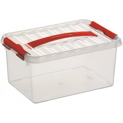 Kunststof stapelbare opbergbak 6 liter 30 x 20 x 14 cm - Opbergbox