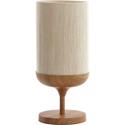 Light & Living - tafellamp - Dania - beige naturel - katoen metaal - Ø 22cm - E27 - 1885743