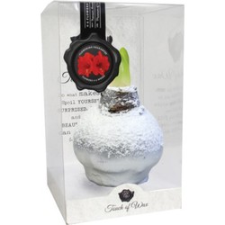 Bloembol Rode Amaryllis Wax kaarsvet Snow Zilver cadeauverpakking 'Plastic' Kebol