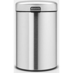 NewIcon Wandafvalemmer, 3 liter, kunststof binnenemmer - Matt Steel